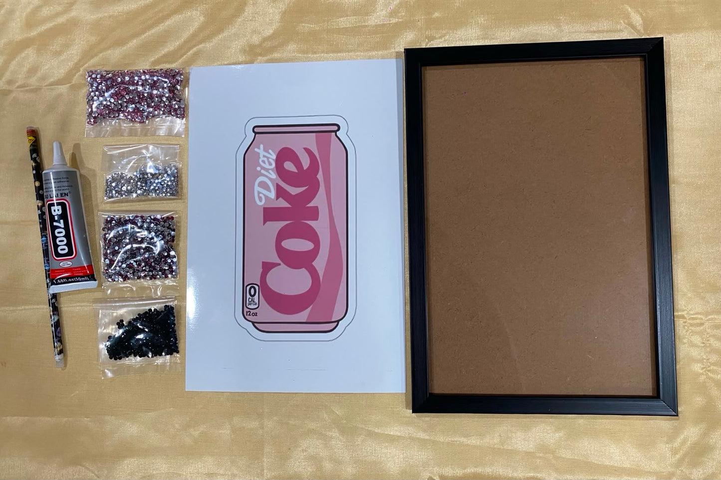 Pink Diet Coke Rhinestone kit