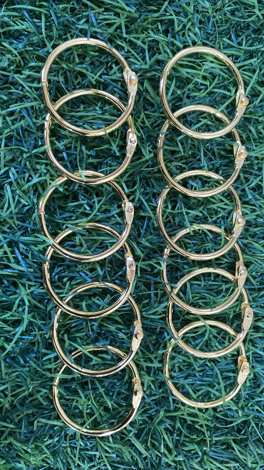 Golden Binder Rings / Diary Rings