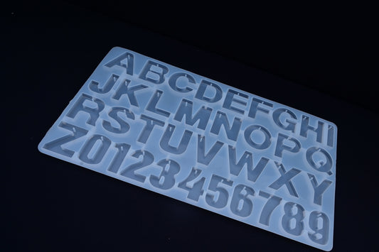 ABCD FRONT POUR mould WITH HOLE / ALPHABET MOULD