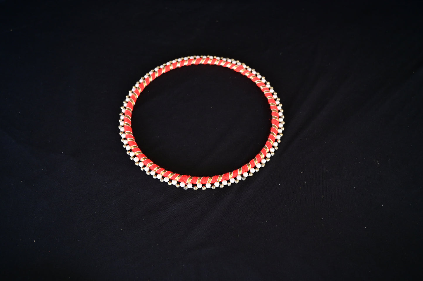 Red pearl bangle