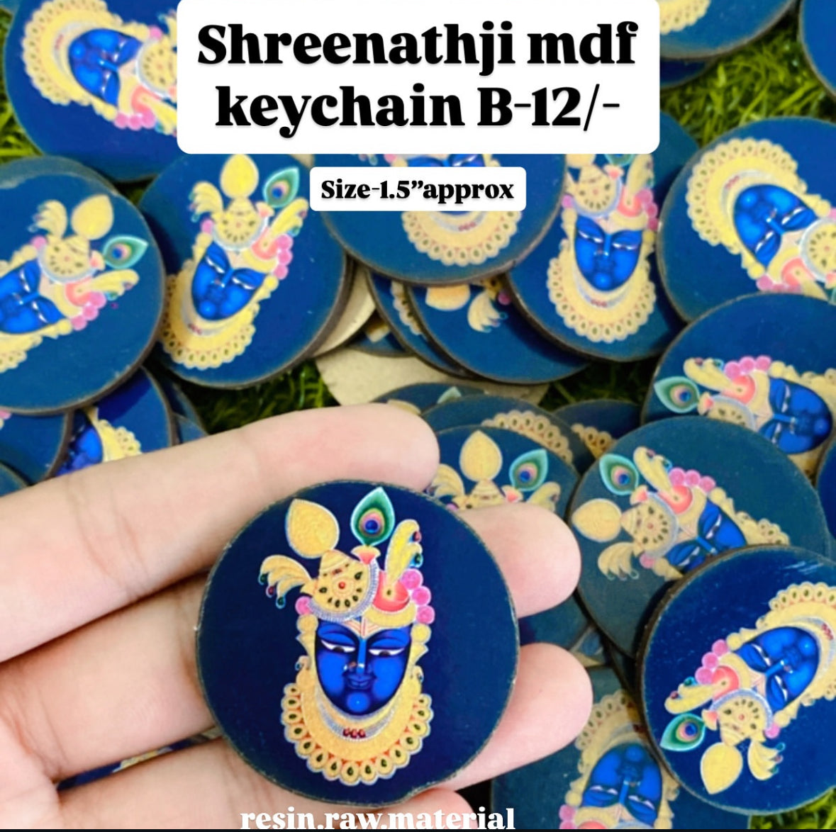 Shreenath ji keychain Mdf-B