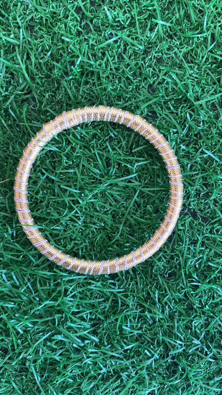 Golden plain bangle