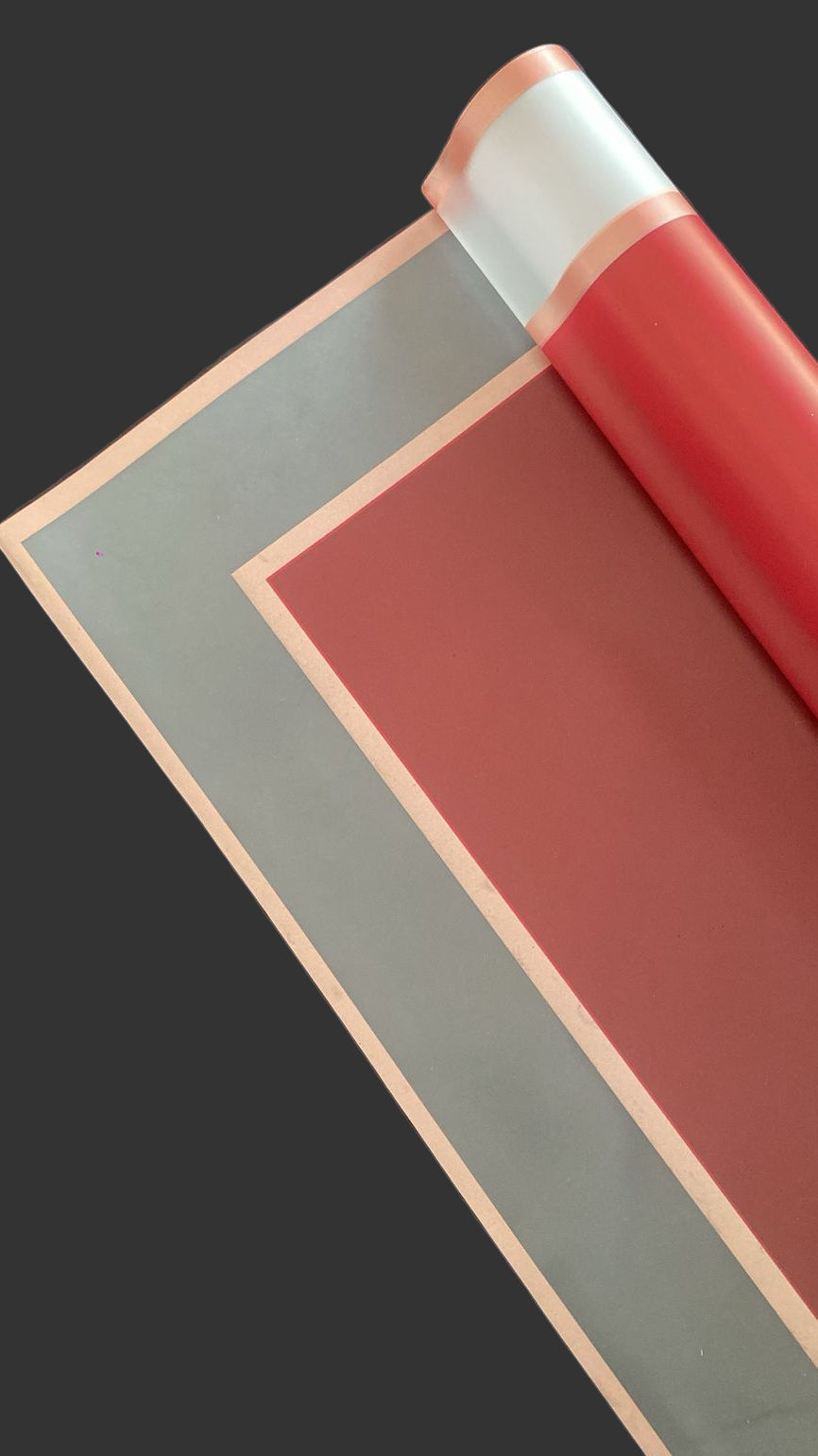Maroon with white boarder wrapping paper