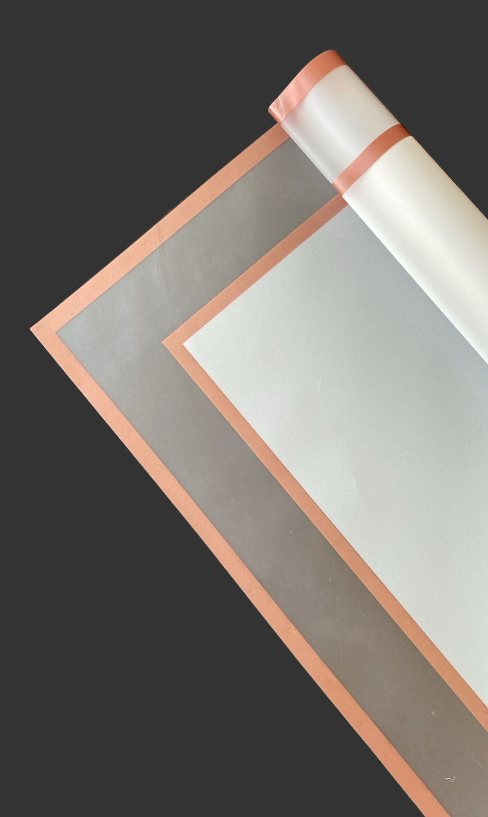 White with brown boarder wrapping paper