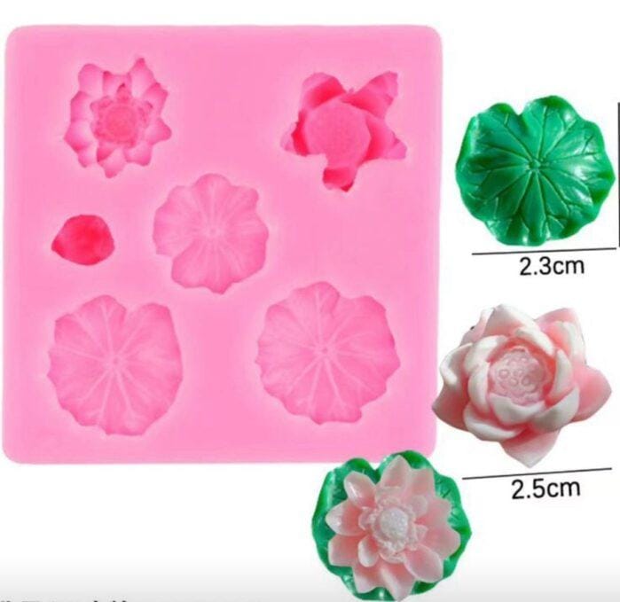 6 cavity lotus candle mould