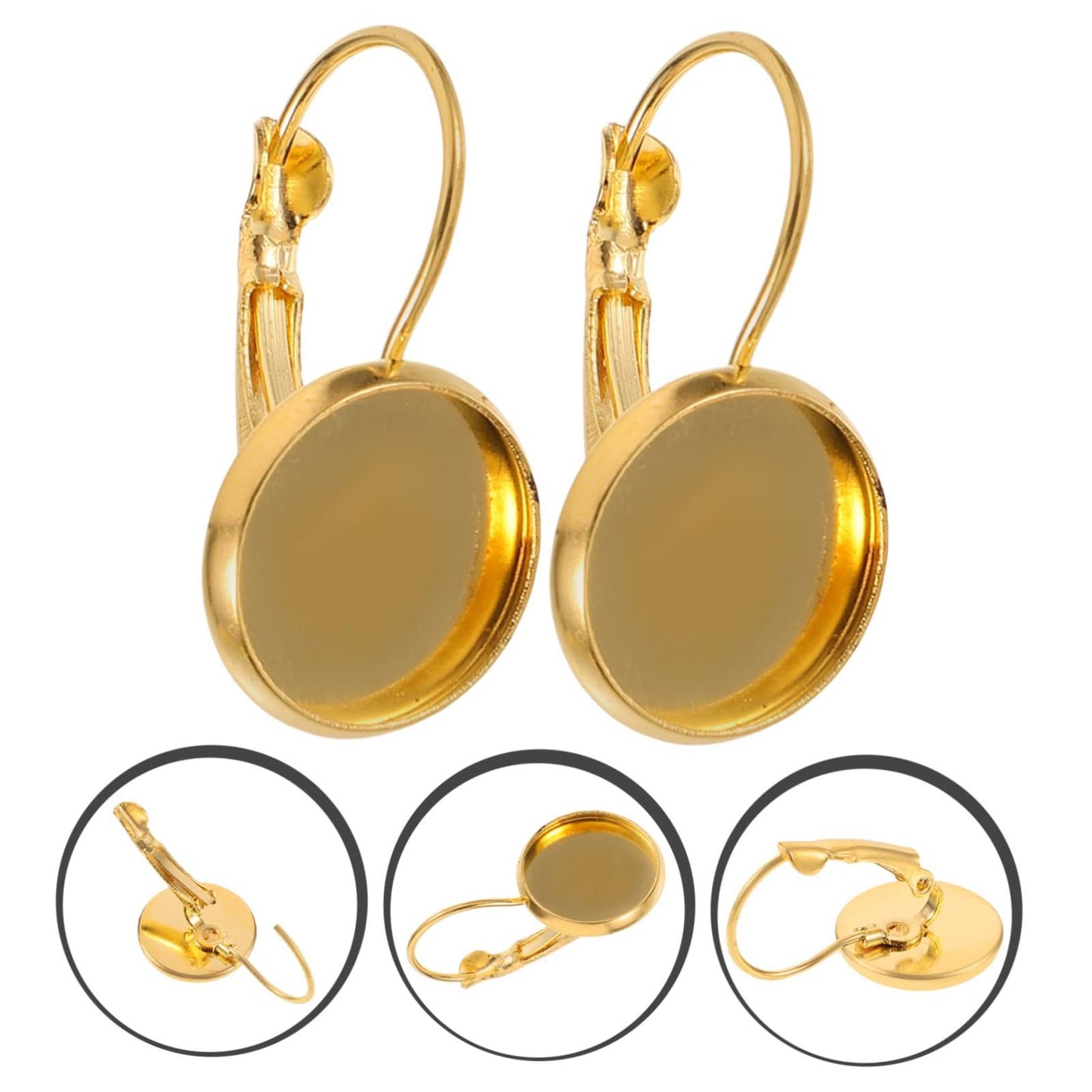 Drop Round Golden Earring