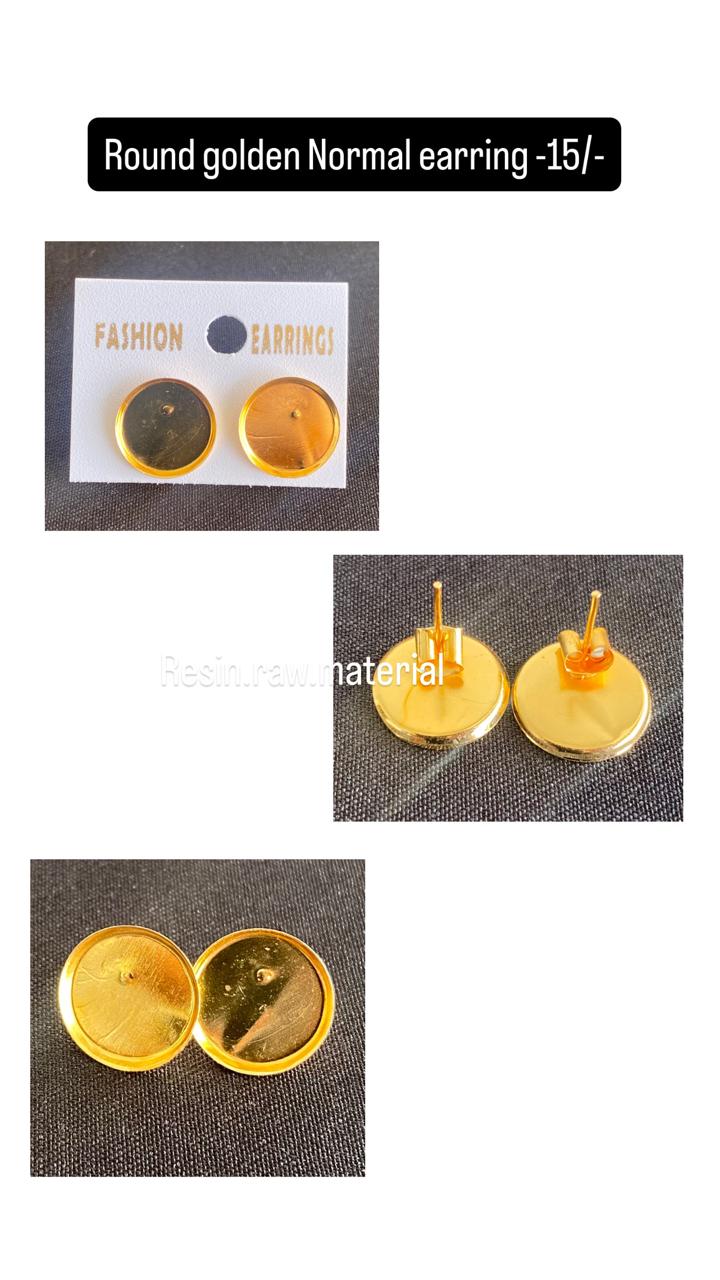 Round golden normal earring