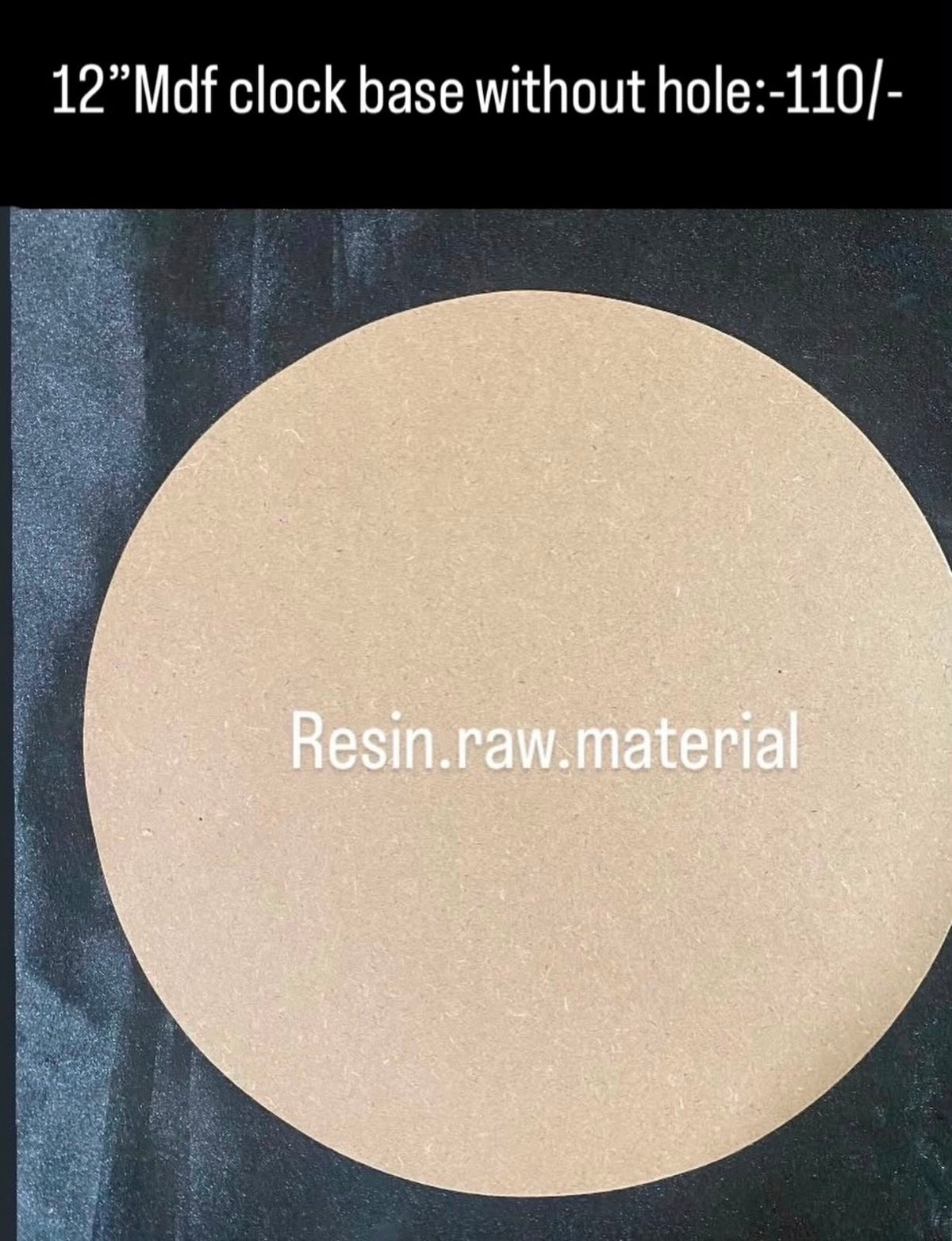 12'' Round MDF Base Without Hole (6mm)