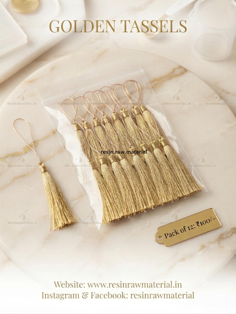 GOLDEN BOOKMARK TASSELS