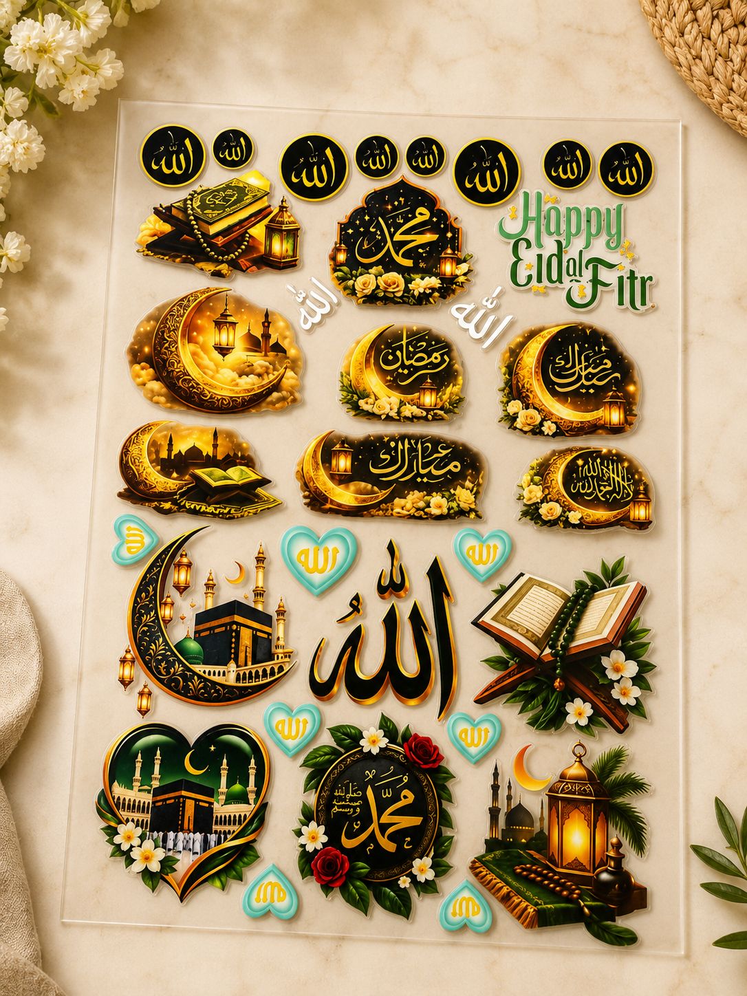 HAPPY EID UV STICKER SHEET