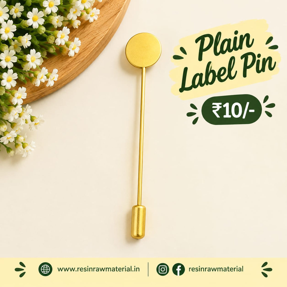 Plain label pin
