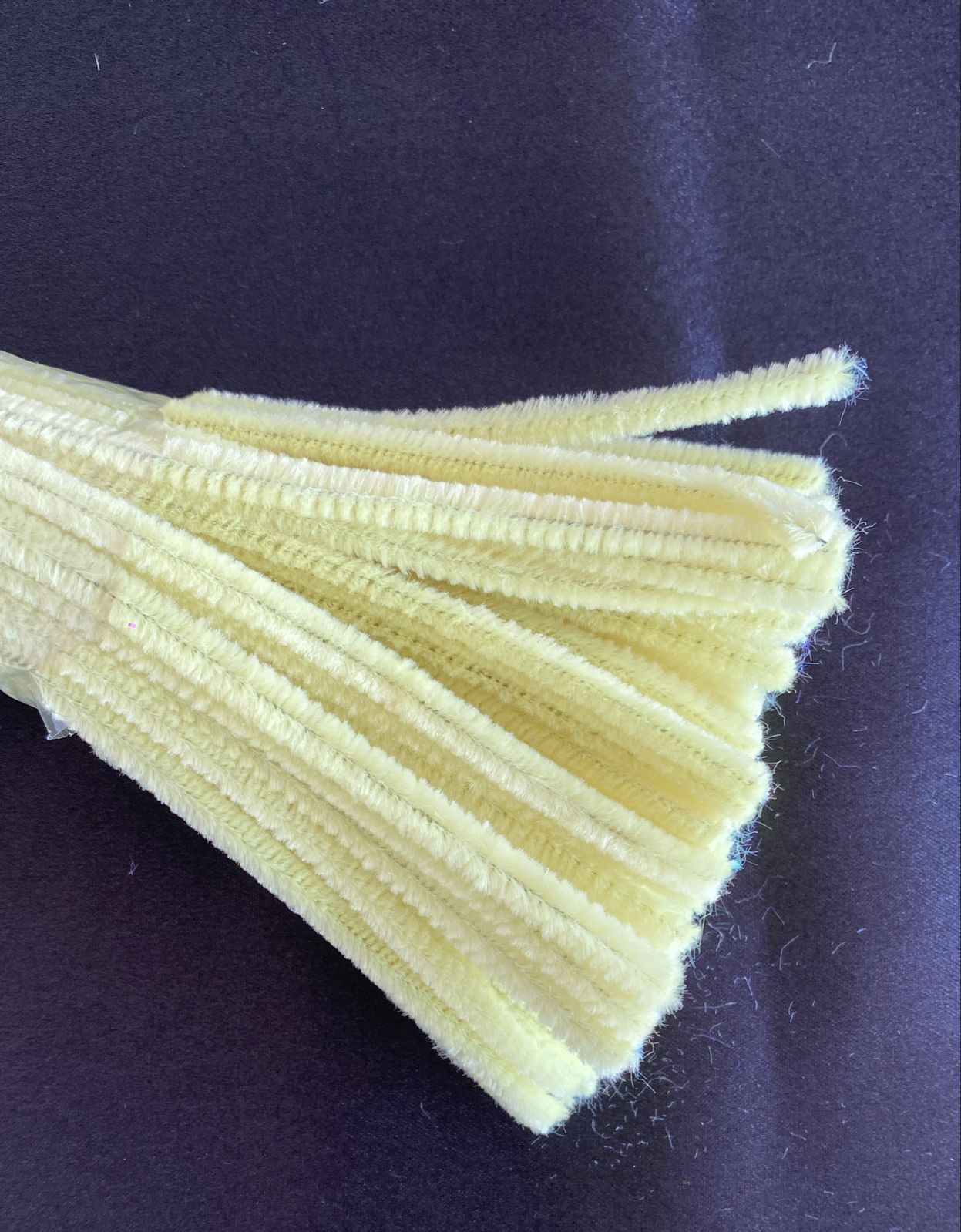 Lime yellow pipe cleaner