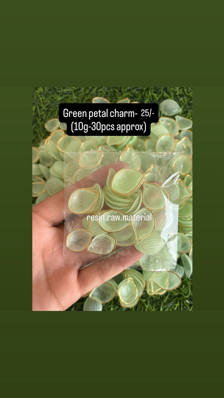 Green Petal Charm