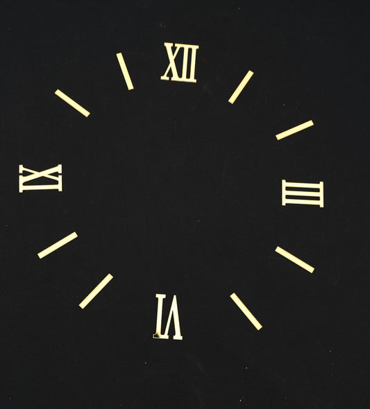 1' Set of 4 roman no. & 8 sticks (Golden)