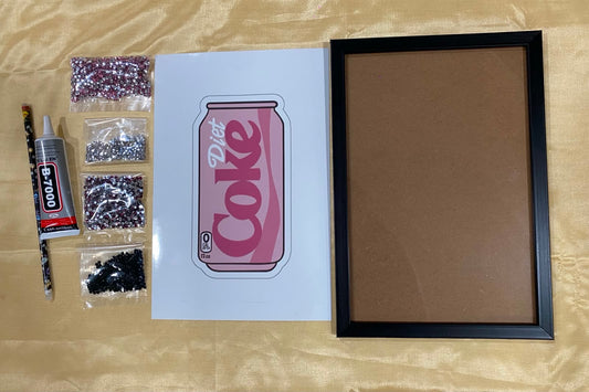 Pink Diet Coke Rhinestone kit