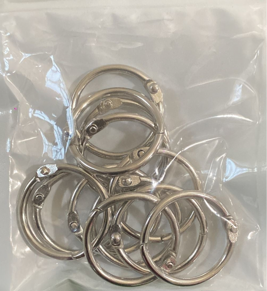 Silver Binder Rings / Diary Rings