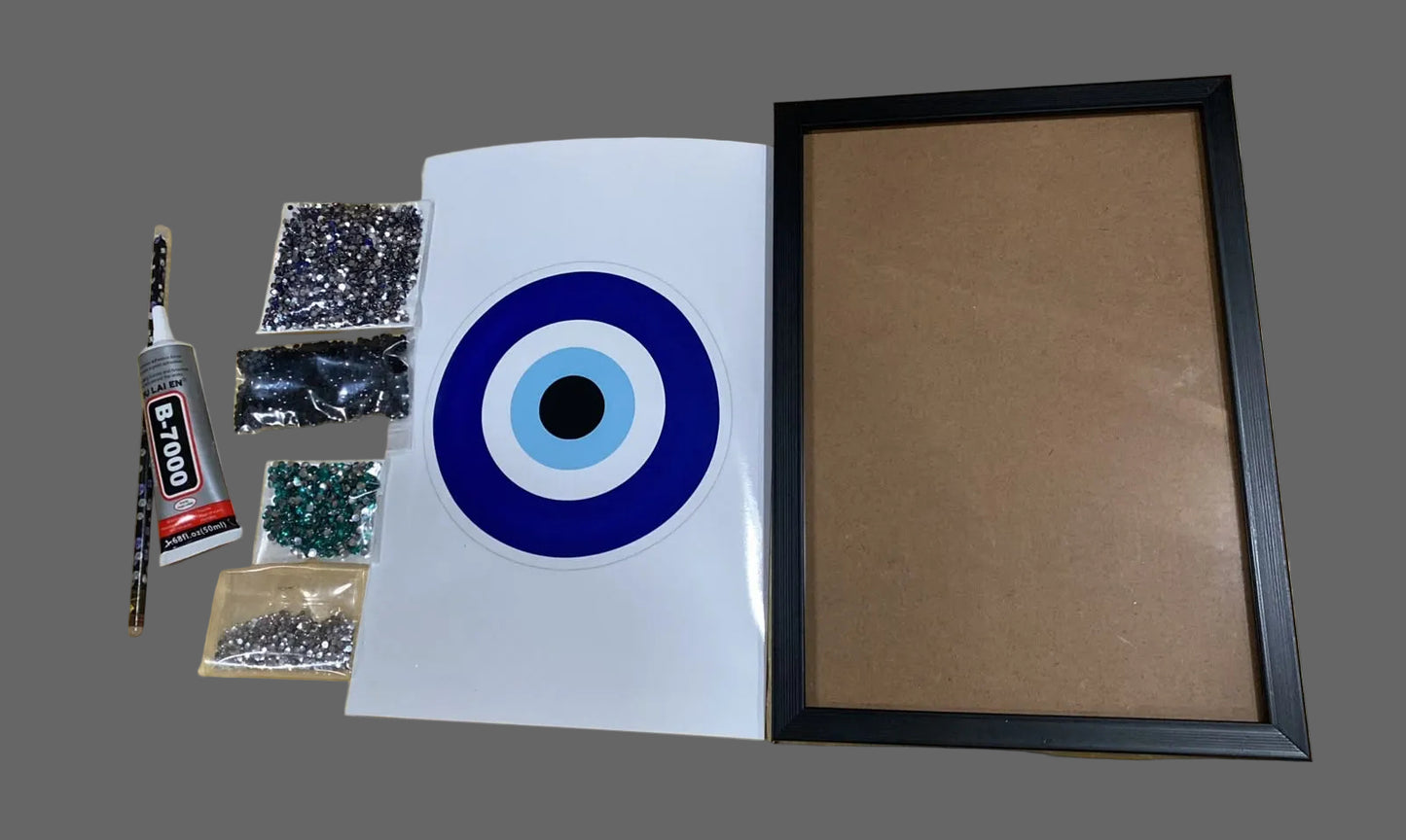 Blue Evil Eye Rhinestone kit