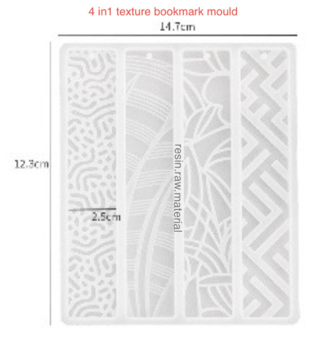 4 in 1 texture bookmark mould