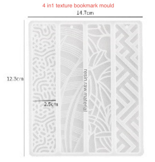 4 in 1 texture bookmark mould