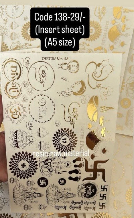Embossed A5 sticker sheet(138)