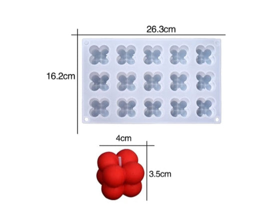 15 in 1 Bubble Candle Mould