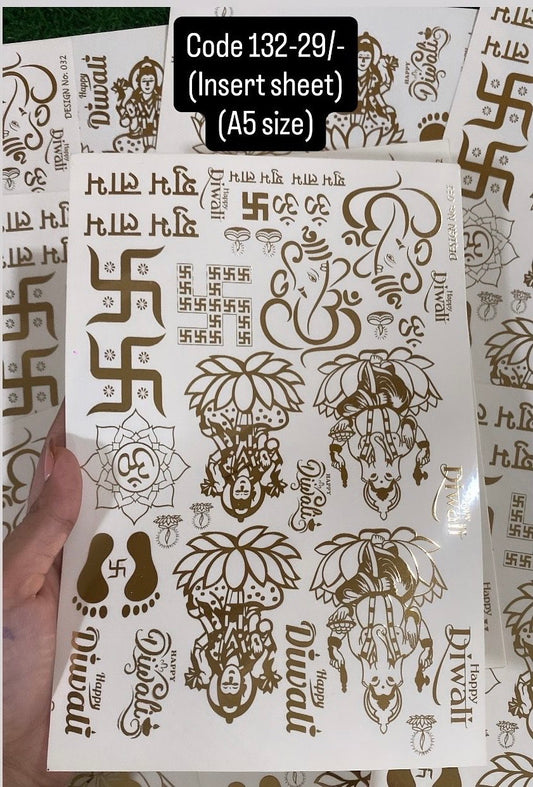 Embossed A5 sticker sheet(132)