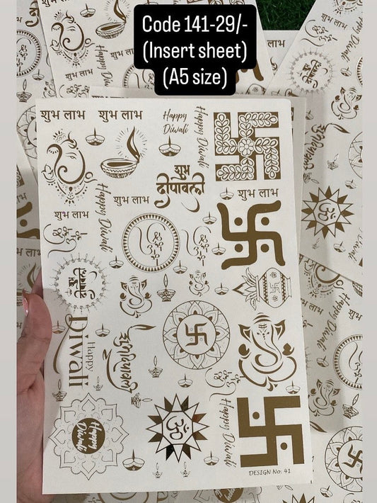 Embossed A5 insert sheet(141)