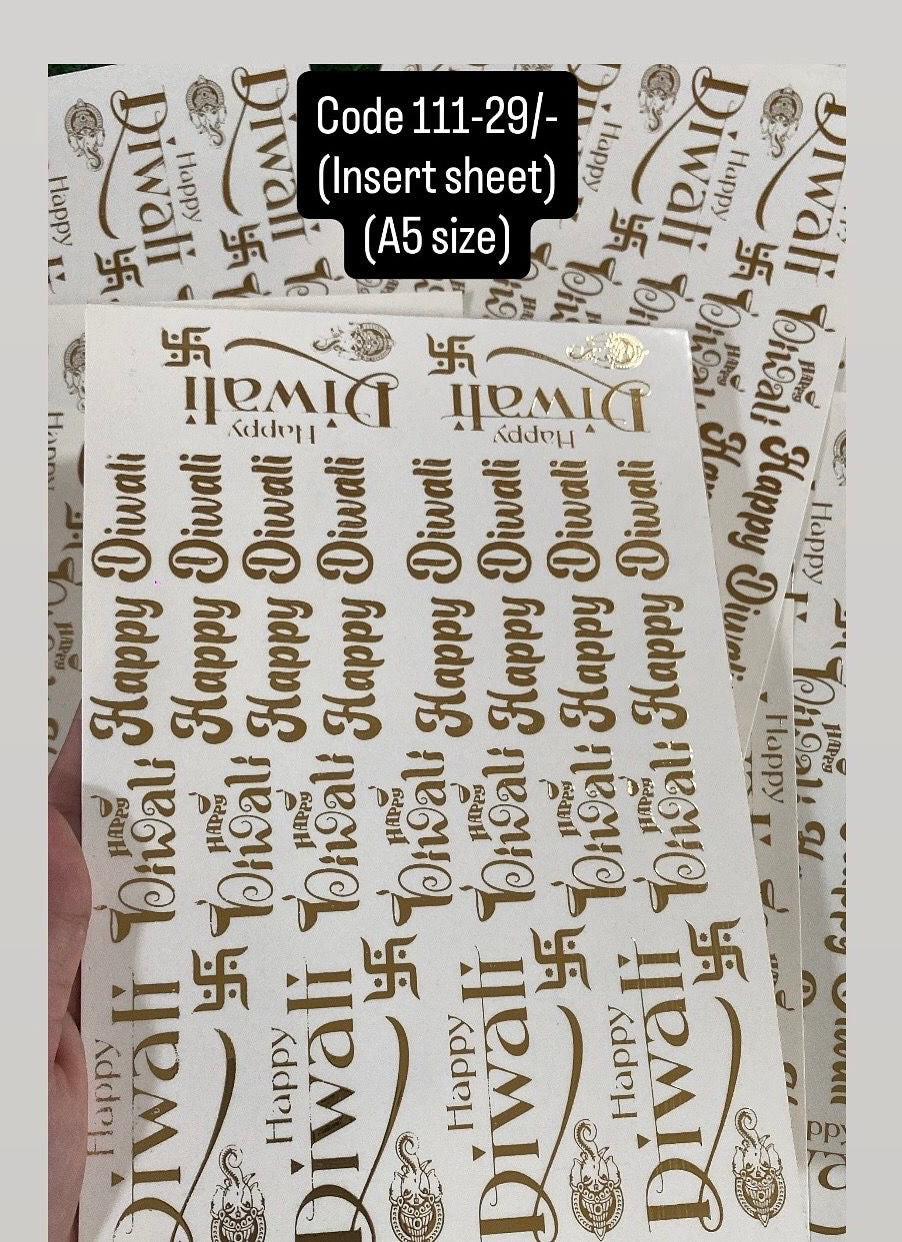Embossed A5 insert sheet(111)
