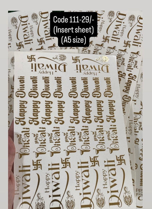Embossed A5 insert sheet(111)