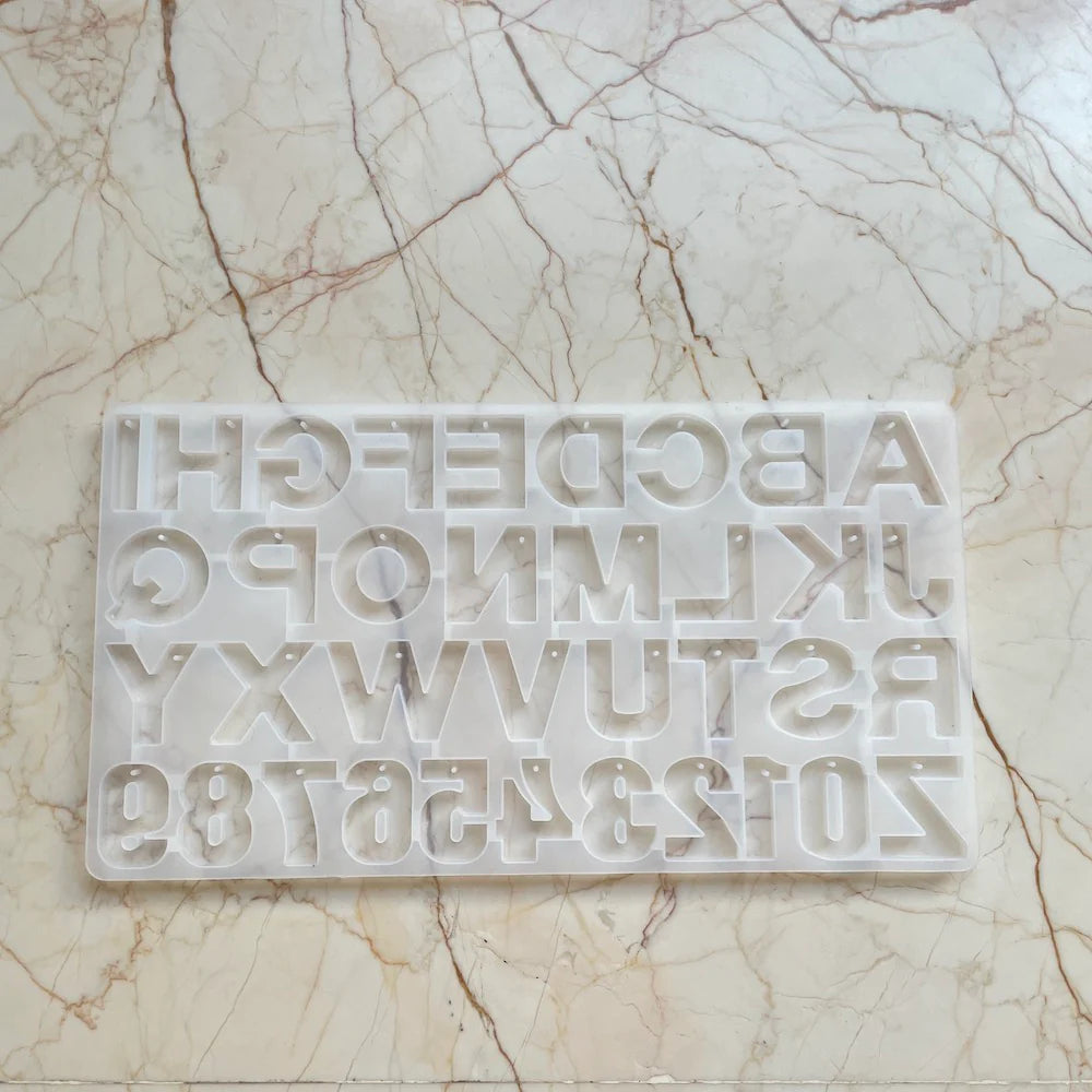 ABCD mould BACK Pouring WITH HOLE / Alphabet Mould