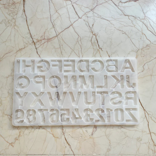 ABCD mould BACK Pouring WITH HOLE / Alphabet Mould