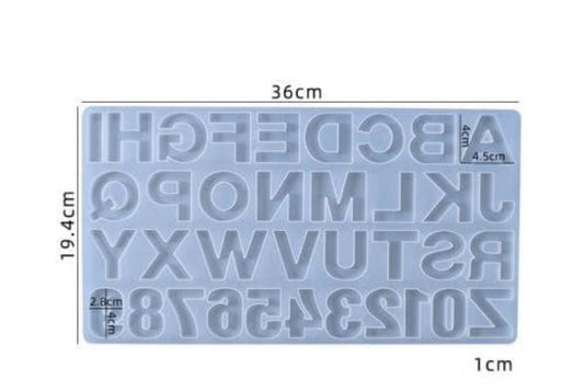 Alphabet back pour without hole Mould (ABCD Mould)