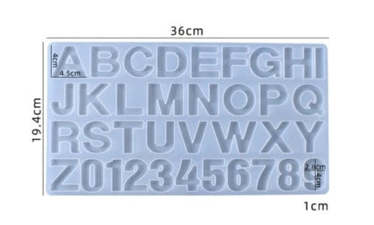 Alphabet front without hole Mould (ABCD Mould)