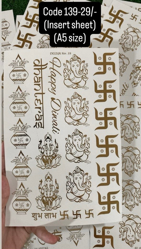 Embossed A5 sticker sheet(139)