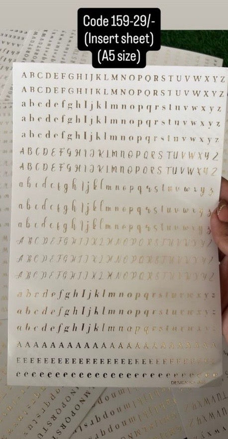 Embossed A5 sticker sheet(159)