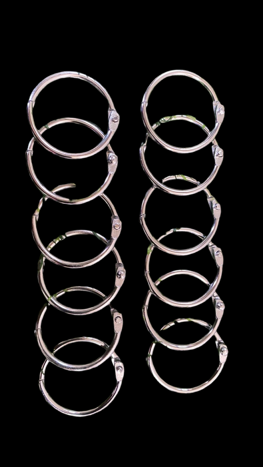 Silver Binder Rings / Diary Rings