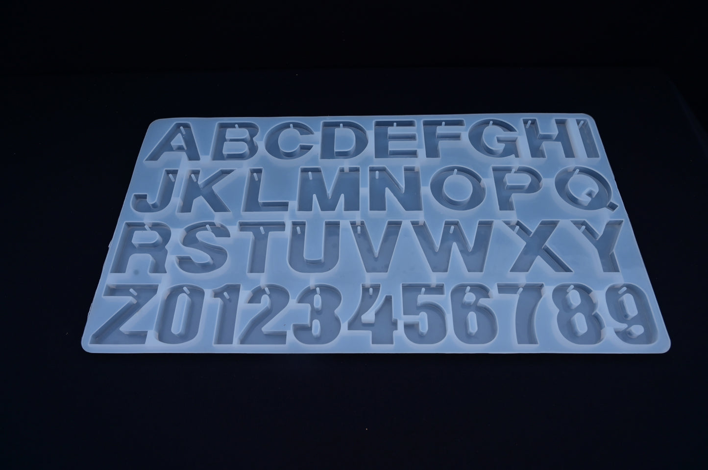 ABCD FRONT POUR mould WITH HOLE / ALPHABET MOULD