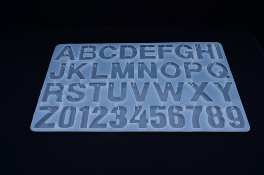 ABCD FRONT POUR mould WITH HOLE / ALPHABET MOULD