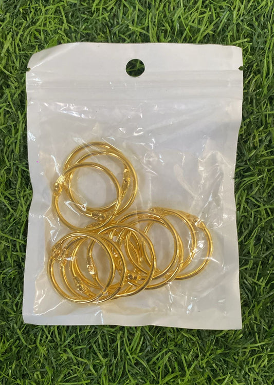 Golden Binder Rings / Diary Rings