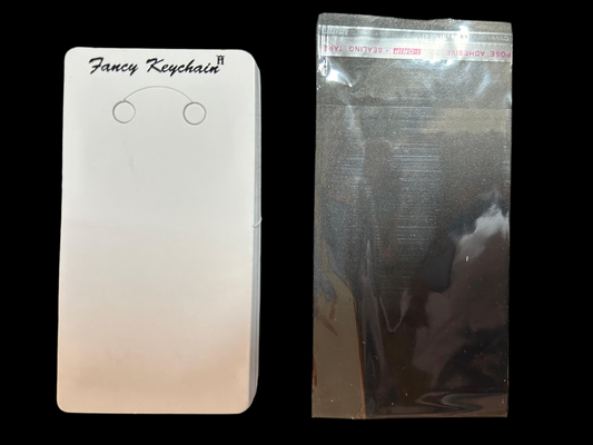 White keychain packing