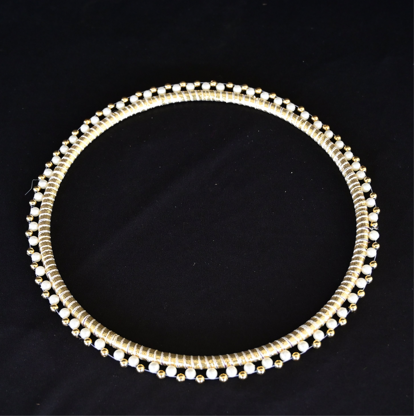 8” Golden pearl bangle