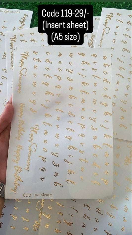 Embossed sticker sheet(119)