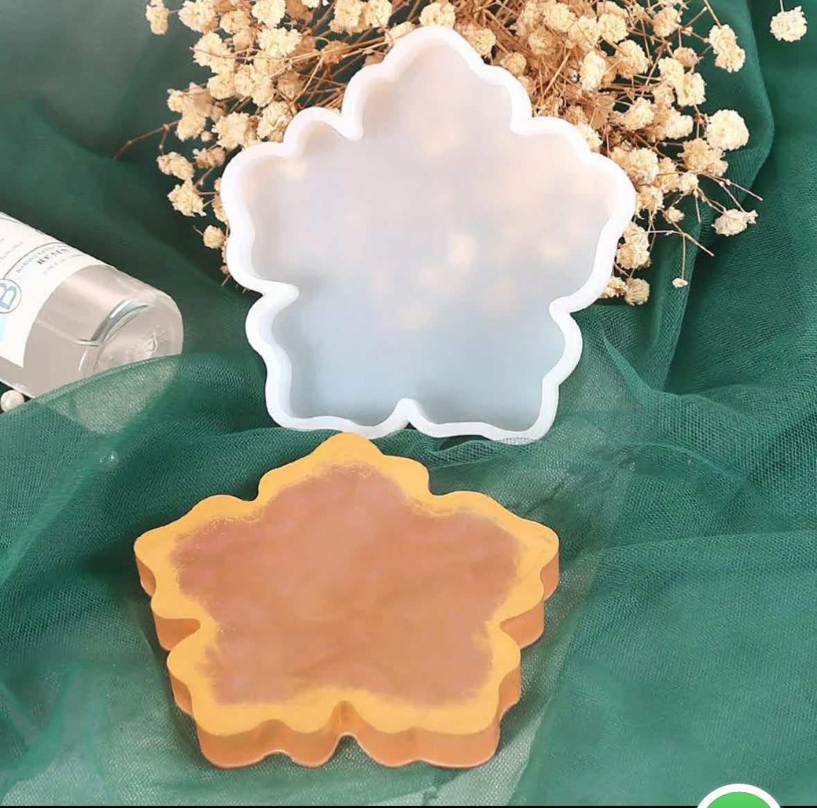 5 kali flower coaster mould