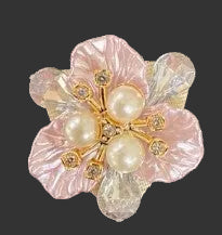 Pink Acrylic Small Flower (pearl bead)