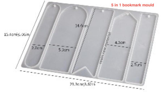 5 in 1 bookmark mould