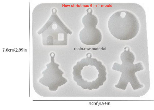 new christmas 6 in 1  mould