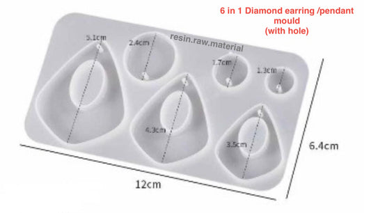 6 in 1 diamond earring pendant mould