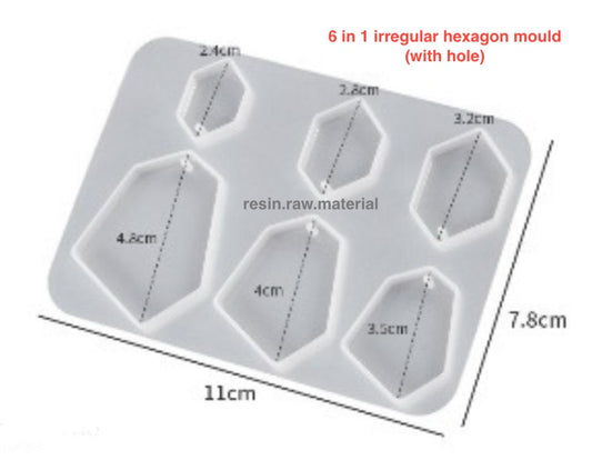 6 in 1 irregular hexagon hole mould