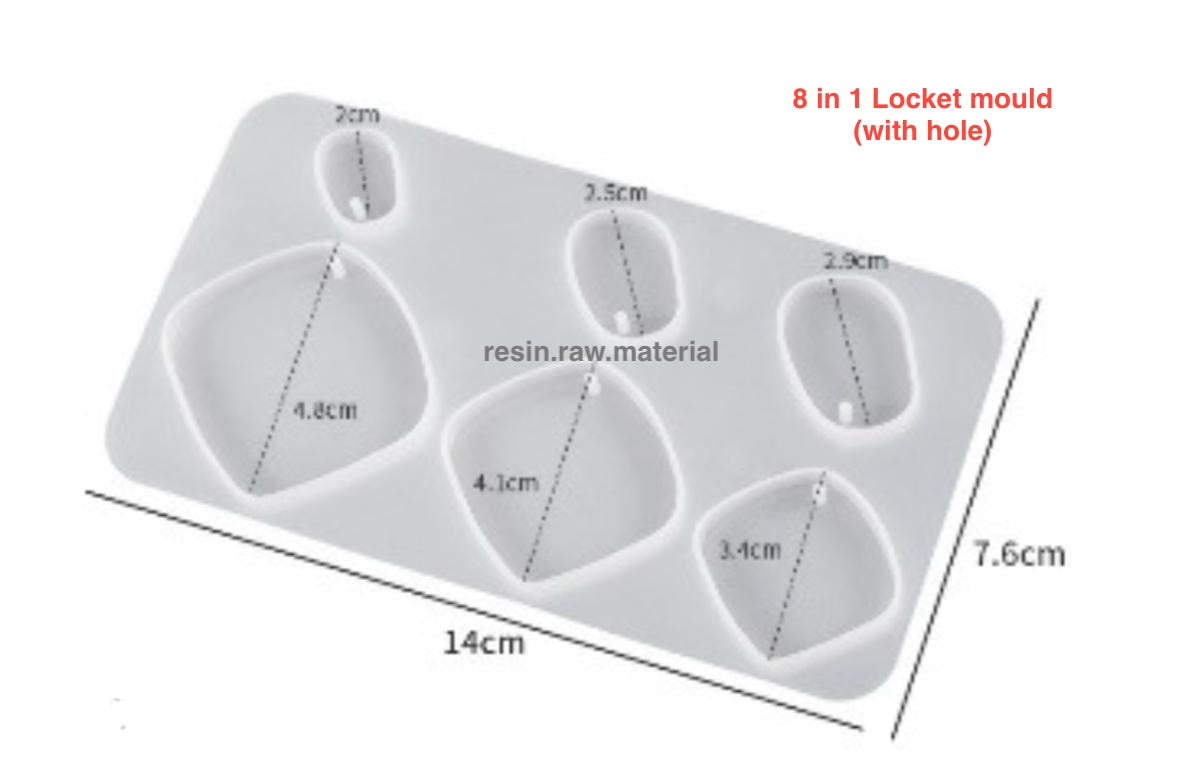 6 in 1 locket mould