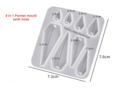 8 in 1 Pointer mould with hole